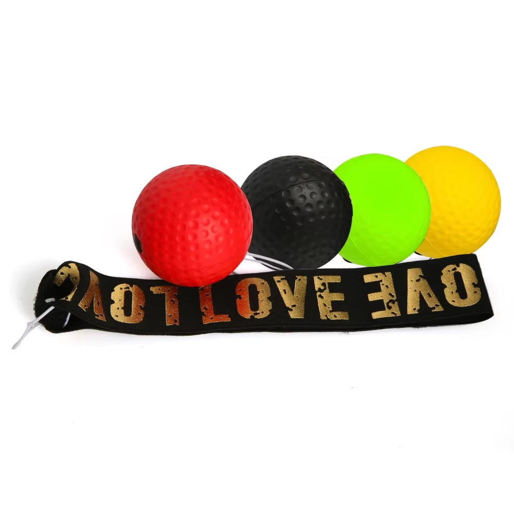 Boxing Speed Ball Head-Mounted PU Punch Ball MMA Sanda Training Hand Eye Reaction Home Sandbag Fitness Boxing Equipment