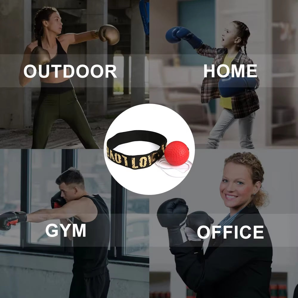 Boxing Speed Ball Head-Mounted PU Punch Ball MMA Sanda Training Hand Eye Reaction Home Sandbag Fitness Boxing Equipment