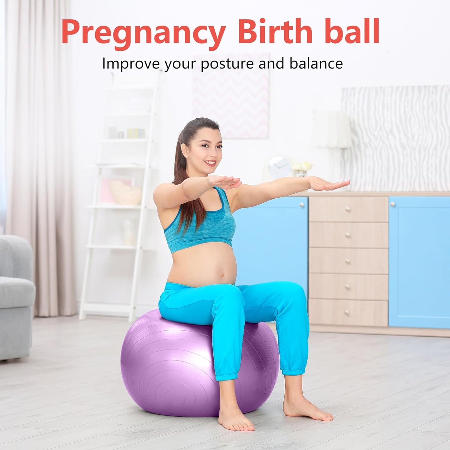 Exercise Ball for Balance Stability Fitness Workout