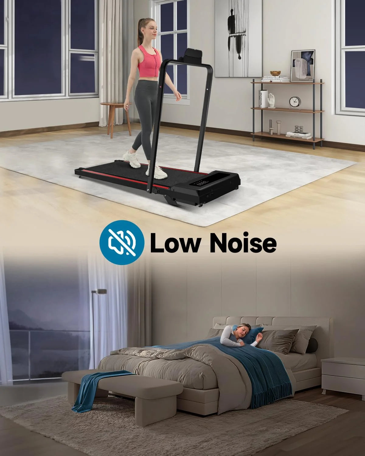 Walking Pad with Incline, Walking Pad Treadmill 2 in 1 Walking Pad for Walking and Jogging, 2.5HP Compact Treadmill for Home Office with Remote Control, LED Display