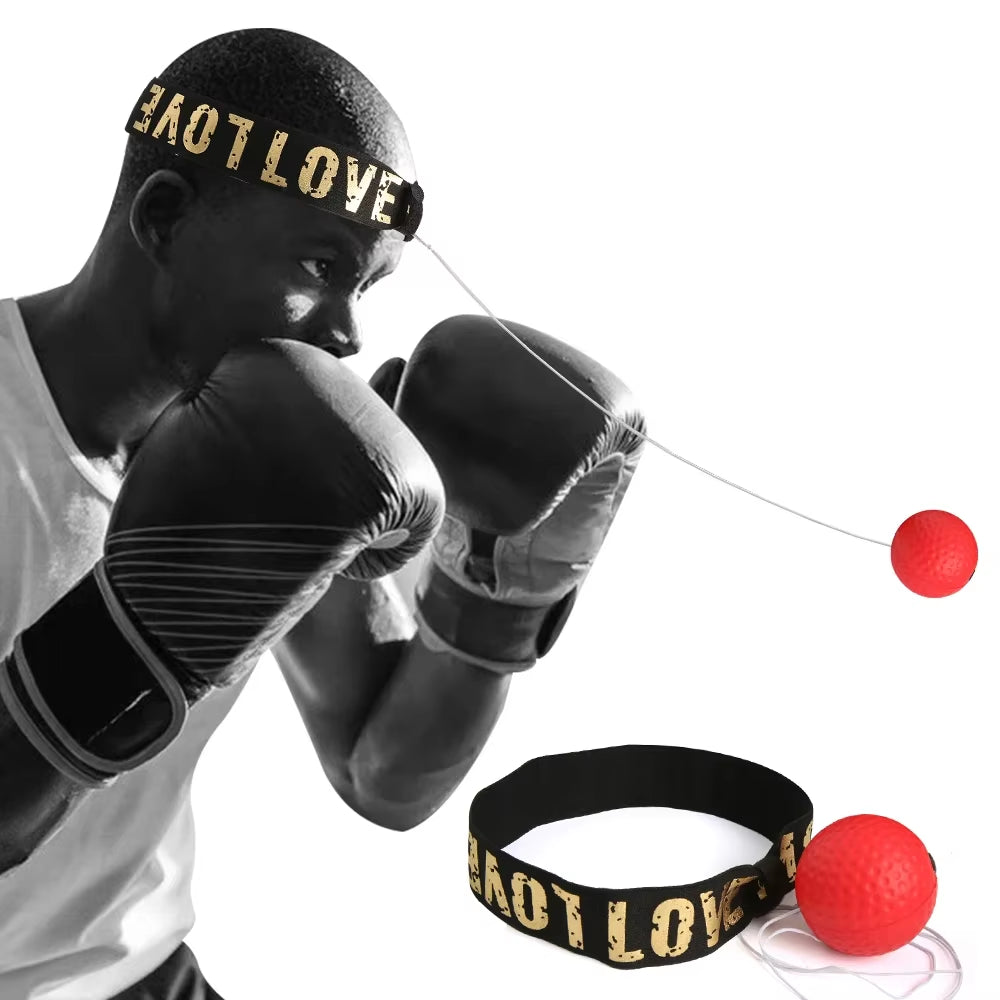 Boxing Speed Ball Head-Mounted PU Punch Ball MMA Sanda Training Hand Eye Reaction Home Sandbag Fitness Boxing Equipment
