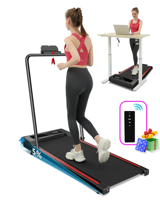 Walking Pad with Incline, Walking Pad Treadmill 2 in 1 Walking Pad for Walking and Jogging, 2.5HP Compact Treadmill for Home Office with Remote Control, LED Display