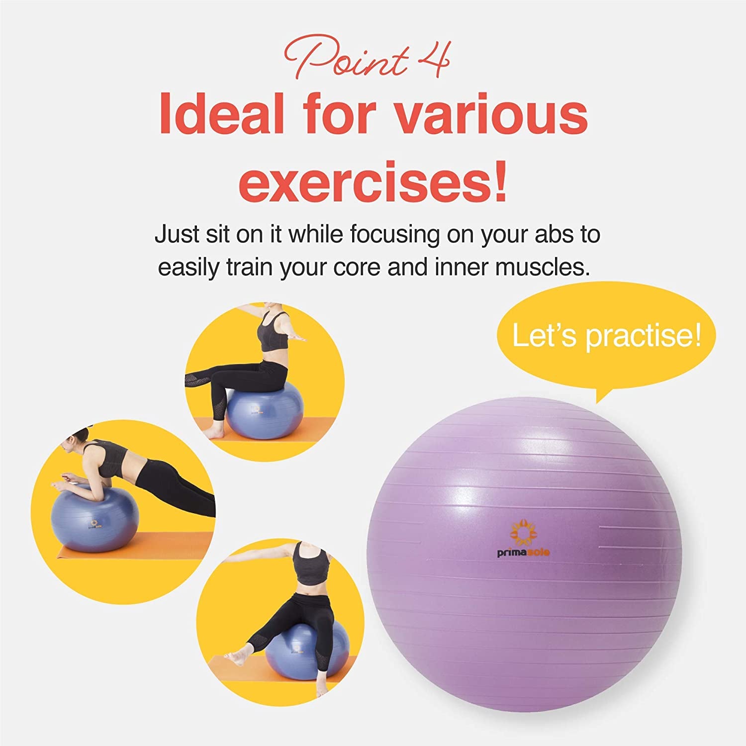 Exercise Ball for Balance Stability Fitness Workout 
