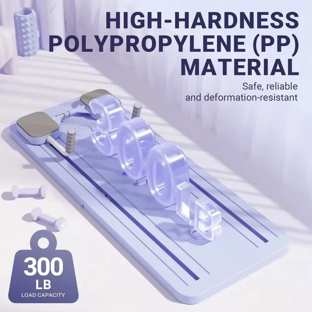  Multi-Purpose Foldable Pilates Reformer Board for Home(Purple)