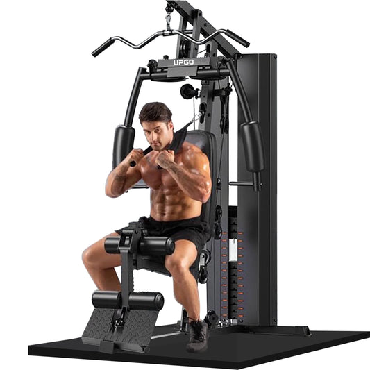 Home Gym, All-In-One Fitness Equipment, 154LBS Weight Stack, Full Body Workout Station with Pulley System