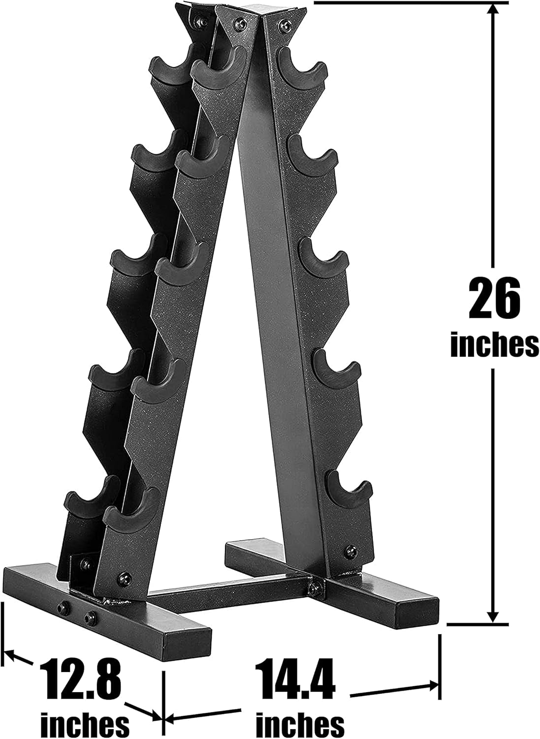 5-25Lb Rubber Coated Hex Dumbbell Set with a Frame Storage Rack Non-Slip Hex Shape for Muscle Toning, Strength Building & Weight Loss - Multiple Choices Available