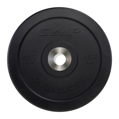 45 Lb Olympic Bumper Plate, Black