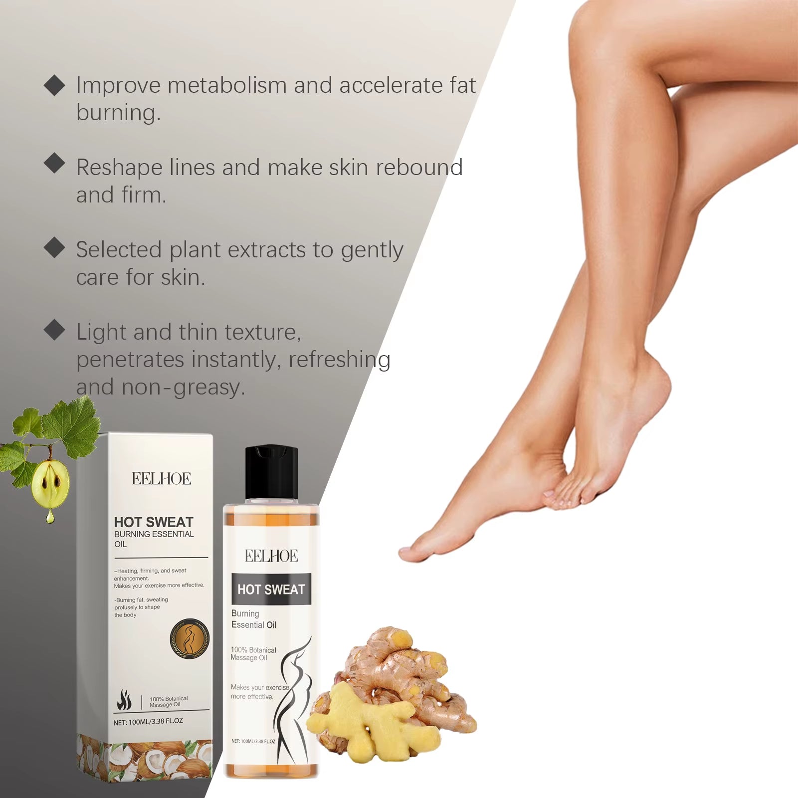 Relaxing Body Massage Oil Anti-Sagging Shaping Moisturizing Tightening Anti-Cellulite Cream Massage Lotion for Women Skin Care