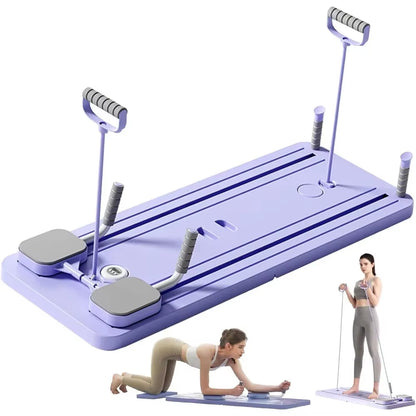  Multi-Purpose Foldable Pilates Reformer Board for Home(Purple)