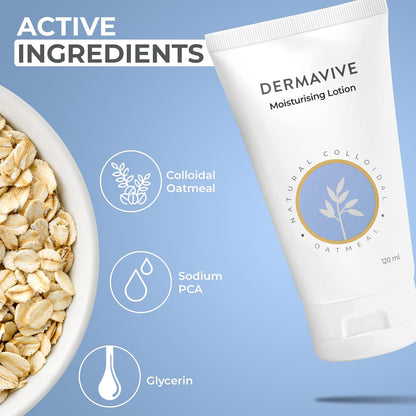 Moisturising Lotion, Hydrating Body Lotion, Ph Balanced Nourishing Moisturizer, Non-Greasy Moisturizing Lotion with Natural Colloidal Oatmeal for Dry Skin, 120Ml (4.05 Fl Oz)