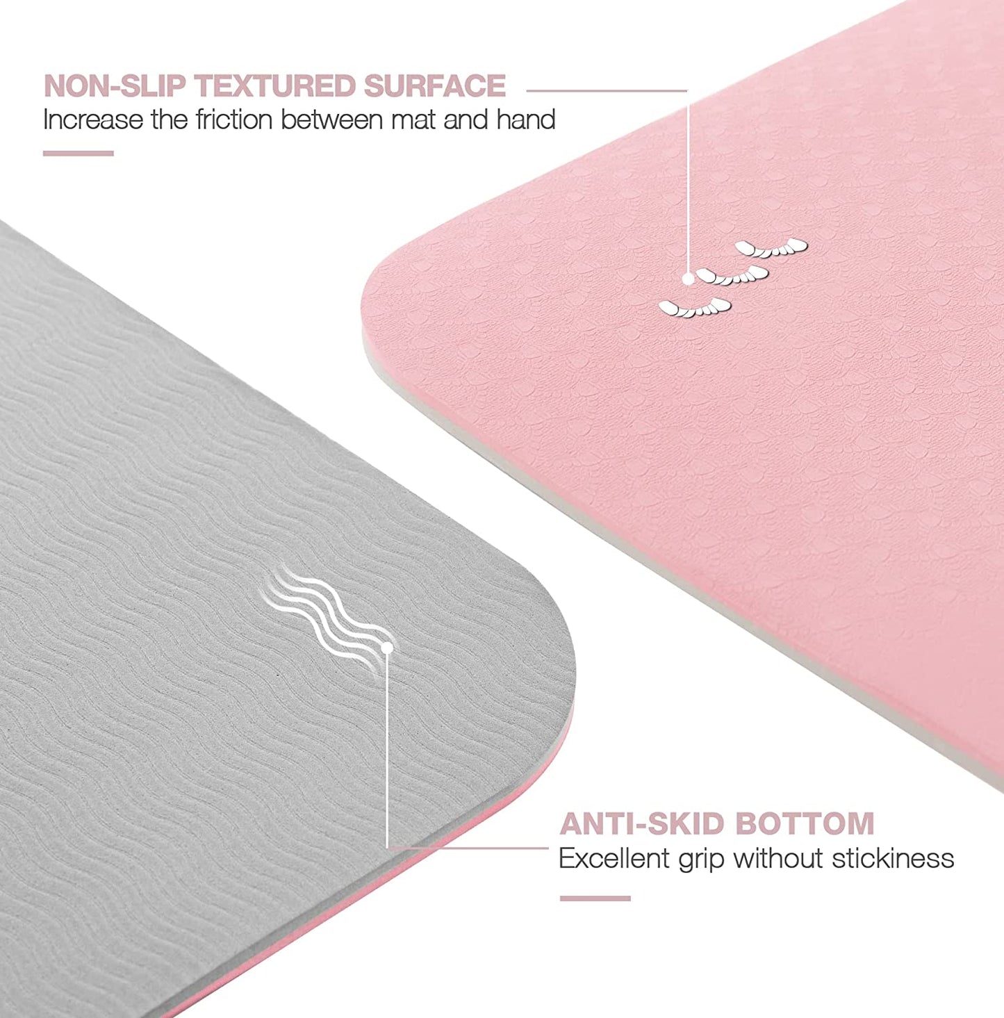 Yoga Mat Extra Thick 1/3'' Non Slip Yoga Mats for Women with storage bag
