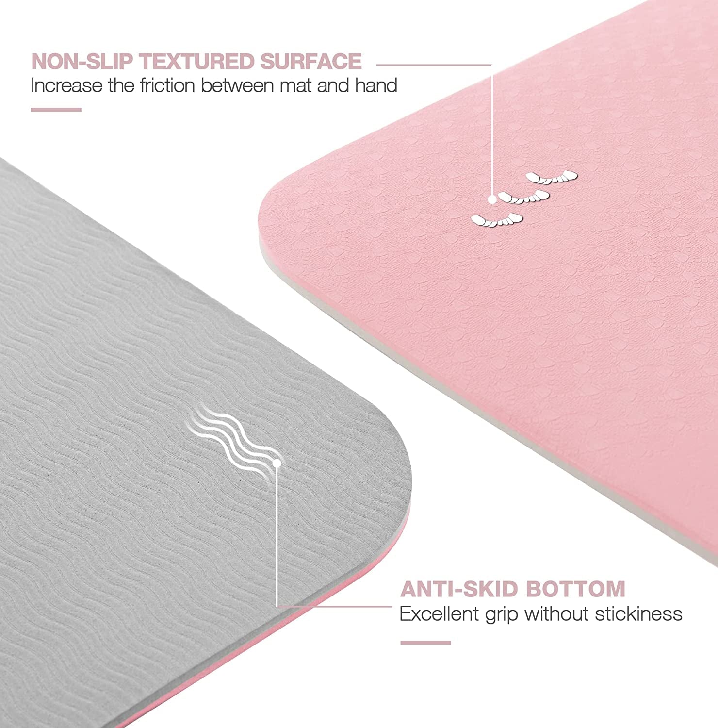 Yoga Mat Extra Thick 1/3'' Non Slip Yoga Mats for Women with storage bag
