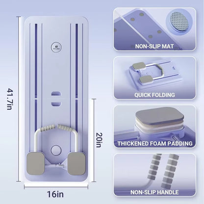  Multi-Purpose Foldable Pilates Reformer Board for Home(Purple)